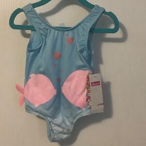 Blue and Pink Fish Swimsuit
